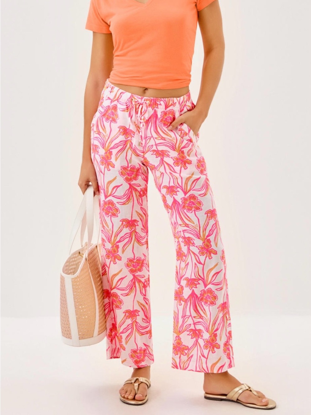 NWT Lilly Pulitzer Brawley Linen Pant size M